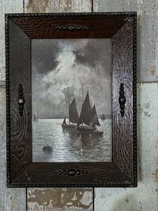 Watercolour Vintage Framed Boat Print
