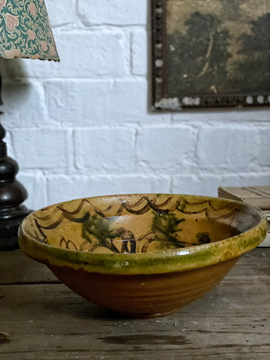 Rustic Terracotta Studio Hand Painted Decorative Bowl
