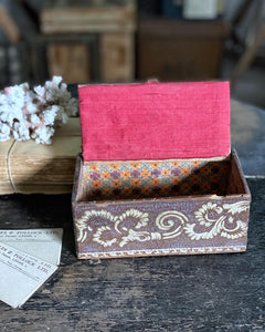 Vintage Hand Carved Decorative Wooden Lidded Box