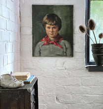 Load image into Gallery viewer, Mid 20th Century British Portrait Painting in Oils on Stretched Canvas
