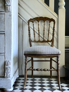 French Napoleon III Chiavari hand painted antique chair