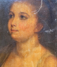 Load image into Gallery viewer, French Classical 18th Century Oil Painting Portrait of a Girl