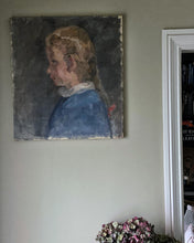 Load image into Gallery viewer, A vintage Swedish portrait in oils on stretched canvas