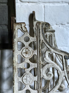 Pair of Original Decorative Large Victorian Cast Iron Wall brackets