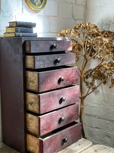 A Set of Vintage workshop apprentice chest of drawers