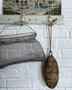 A Vintage Nautical Cork & Rope Buoy Fishing Float Coastal Style