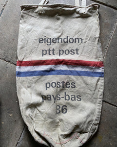 French Tricolor postal sack bag canvas