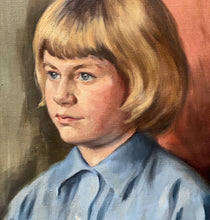 Load image into Gallery viewer, Mid 20th Century British Portrait in Oils on Stretched Canvas