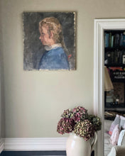 Load image into Gallery viewer, A vintage Swedish portrait in oils on stretched canvas