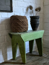 Load image into Gallery viewer, Green Painted Farmhouse Country Style Vintage Milking Stool