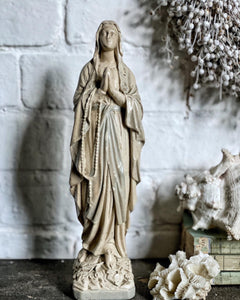 A French Vintage Plaster religious madonna figure