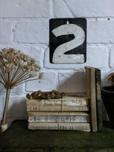 Load image into Gallery viewer, Vintage metal hand painted cricket score board number double sided 3 &amp; 2