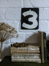 Load image into Gallery viewer, Vintage metal hand painted cricket score board number double sided 3 &amp; 2