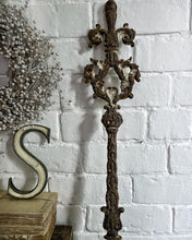 Load image into Gallery viewer, Large Wrought Iron French Decorative Spindle with Original Chippy Paint