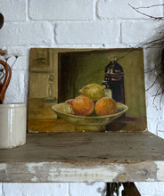 Load image into Gallery viewer, Vintage Mid Century Still Life oil painting on artists board