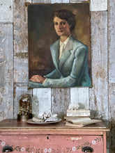 Load image into Gallery viewer, French 1930s Portrait in Oils on Stretched Canvas