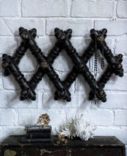 Load image into Gallery viewer, French Vintage Faux Bamboo Extendable Painted Coat Rack