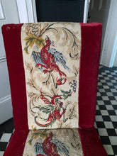 Load image into Gallery viewer, 19th Century Antique Victorian Red Velvet &amp; Needlepoint Slipper Chair