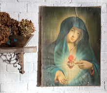 Load image into Gallery viewer, Vintage Religious Oil Painting on Stretched Canvas