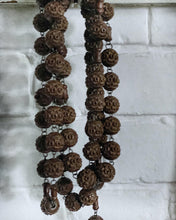 Load image into Gallery viewer, French Antique Salvaged Church Priests large wooden carved rosary beads