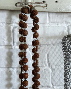 Large Vintage Wooden carved French Church Rosary Beads
