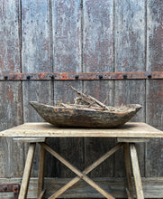 Load image into Gallery viewer, Rustic Farmhouse vintage antique Hungarian dough bowl