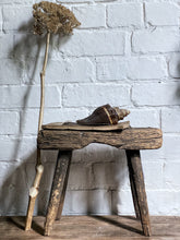 Load image into Gallery viewer, A Rustic and Worn Primitive Antique Milking stool