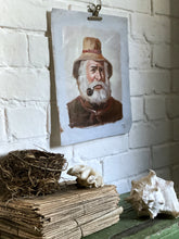 Load image into Gallery viewer, This Characterful Vintage portrait of a sailor is painted in oil on unframed canvas. 