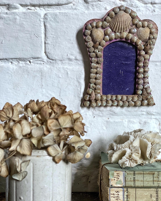 A small wall hung Antique Shell embossed French Picture Frame