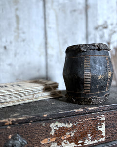 Vintage Primitive Wooden and snakeskin African decorative drum