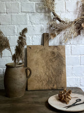 Load image into Gallery viewer, Small Square wooden vintage rustic chopping, serving, bread board