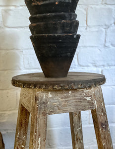 Chippy Paint Peeled Wooden Rustic Stool
