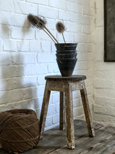 Load image into Gallery viewer, Chippy Paint Peeled Wooden Rustic Stool