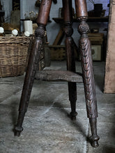 Load image into Gallery viewer, Antique Victorian Anglo Indian Carved Hardwood Padauk Side Table