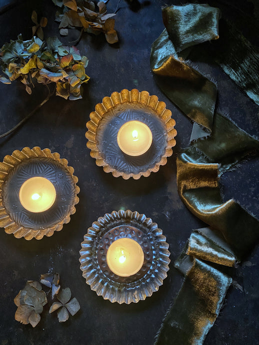 Set of Vintage French Tea Light Holders