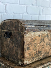 Load image into Gallery viewer, A beautiful vintage Decorative wooden trunk overlaid with layers of vintage wallpaper