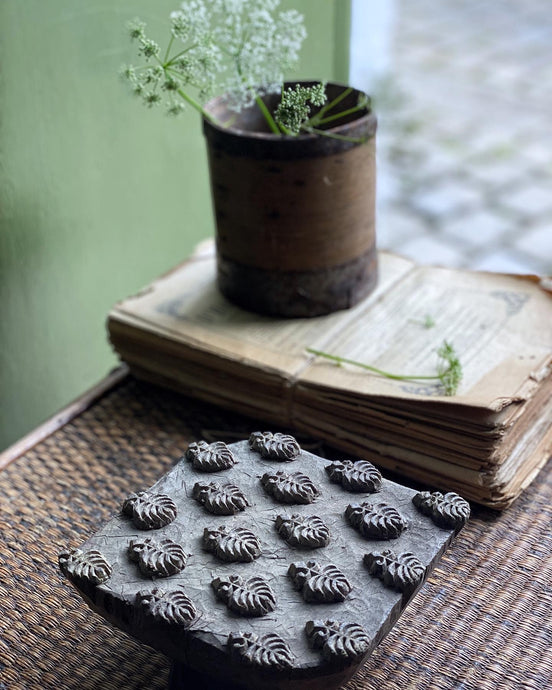A Vintage Indian Wooden carved printing block