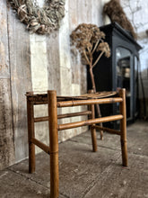 Load image into Gallery viewer, A vintage bamboo bench seat stool