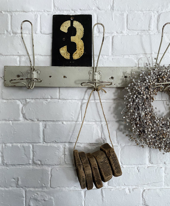 A Set of Vintage Cork Boat Floats on rope