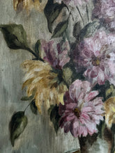 Load image into Gallery viewer, Swedish Vintage Floral Still life oil painting on artists board