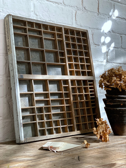 A Vintage French Wooden Letter Press Printers Tray