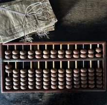 Load image into Gallery viewer, Vintage Wooden &amp; Brass Japanese abacus