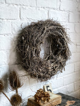 Load image into Gallery viewer, Pale Grey Twiggy Rustic Decorative Wreath